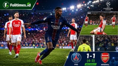 Drama Penalti, PSG Taklukkan Arsenal di Final Liga Champions