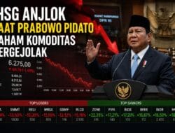 IHSG Anjlok Saat Prabowo Pidato, Saham Komoditas Bergejolak