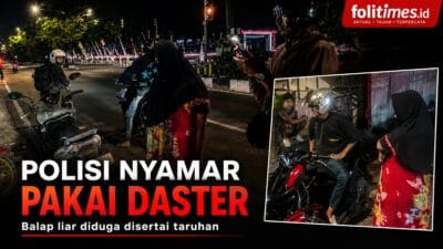 Nyamar Pakai Daster Polisi Gagalkan Aksi Balap Liar