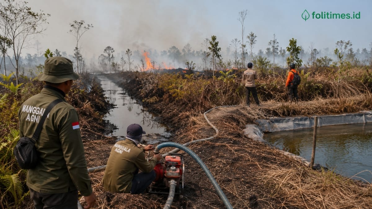 Ilustrasi, Kalimantan Tengah saat risiko karhutla meningkat pada musim kemarau 2026.