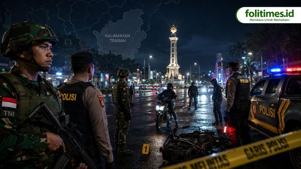 Ilustrasi patroli gabungan TNI-Polri untuk mencegah kejahatan jalanan di Kalimantan Tengah. FotoIlustrasi folitimes.id