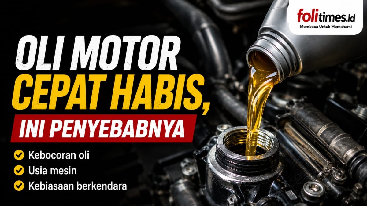 Ilustrasi oli motor dituangkan ke mesin kendaraan.