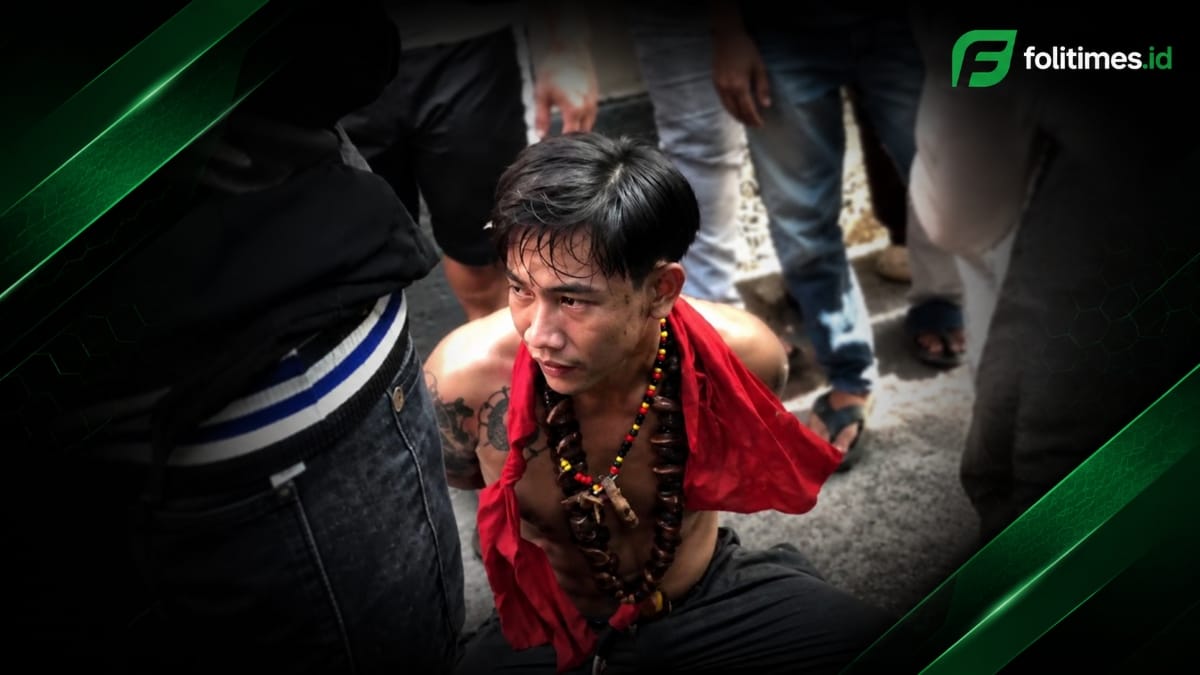 Seorang pria berinisial RB diamankan aparat dan warga setelah diduga terlibat dalam penyerangan terhadap dua warga di kawasan Jalan G. Obos VI, Kota Palangka Raya