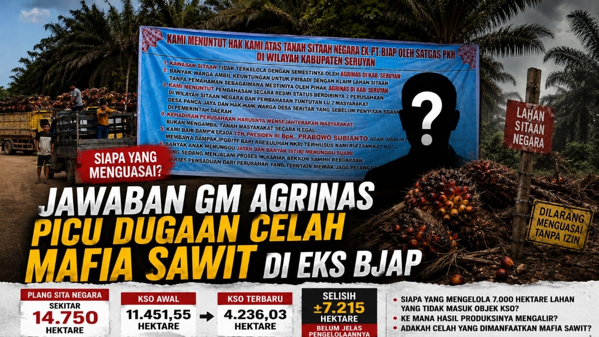 sorotan publik atas perbedaan luasan lahan sitaan negara, skema kerja sama operasional, dan pertanyaan soal siapa yang menguasai serta menikmati hasil produksi dari lahan yang belum jelas pengelolaannya.