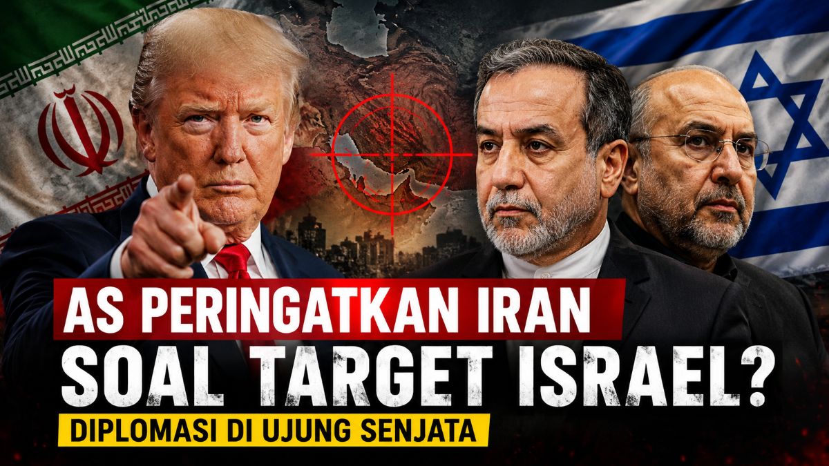 Ilustrasi ketegangan diplomasi Amerika Serikat, Iran, dan Israel setelah Washington disebut memberi peringatan tidak langsung kepada Teheran terkait dugaan ancaman terhadap dua tokoh kunci Iran. (Ilustrasi/folitimes.id)