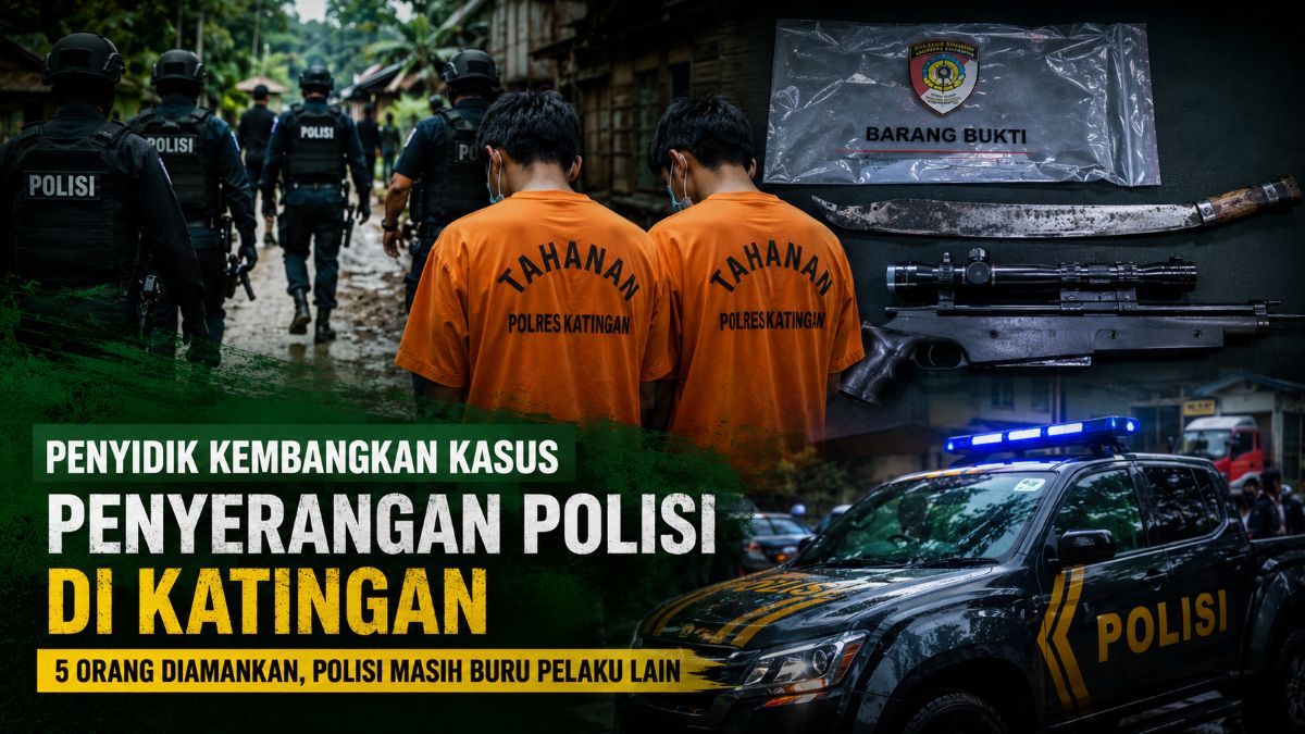 Ilustrasi pengembangan penyidikan kasus penyerangan anggota Polri di Katingan. Polisi telah mengamankan lima orang dan masih mendalami keterlibatan pelaku lainnya