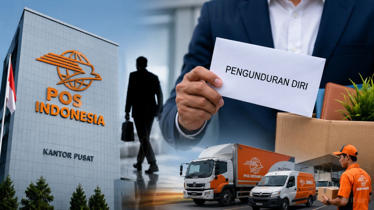Ilustrasi transisi kepemimpinan PT Pos Indonesia di tengah agenda transformasi perusahaan dan penguatan tata kelola BUMN.