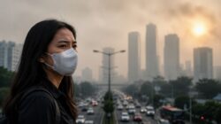 Kabut polusi menyelimuti langit Jakarta saat warga tetap beraktivitas. Kualitas udara memburuk kembali memicu kekhawatiran kesehatan publik.