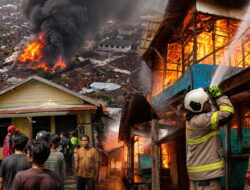 Kebakaran Pahandut Hanguskan Puluhan Rumah Warga Palangka Raya