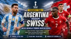 Lionel Messi memimpin Argentina menghadapi Swiss pada perempat final Piala Dunia 2026 di Kansas City dalam duel penentu tiket semifinal.