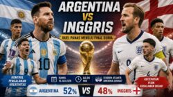 Pemain Argentina dan Inggris bersiap menghadapi duel semifinal Piala Dunia 2026 yang diprediksi berlangsung ketat menuju final.