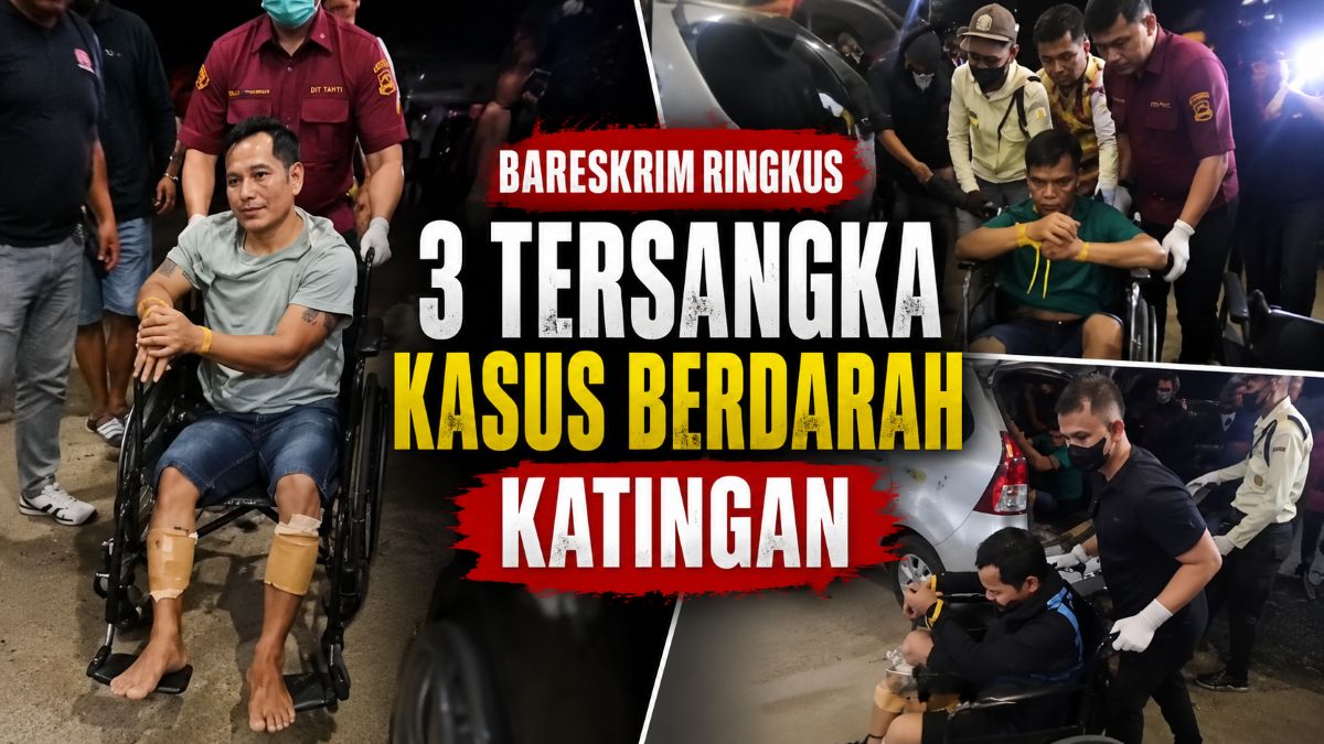 Tiga tersangka kasus penyerangan anggota Polres Katingan tiba di Jakarta usai ditangkap Bareskrim Polri untuk penyidikan lanjutan.