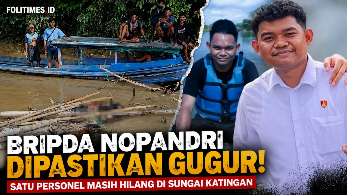 Tim gabungan menyisir Sungai Katingan. Foto inset memperlihatkan Bripda Nopandri yang dipastikan meninggal dalam rangkaian insiden Tumbang Kalemei.